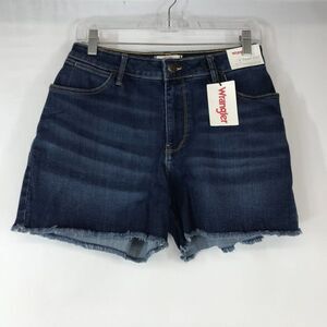 WRANGLER - WOMEN'S 6/28 - 4" FRAYED HEM BLUE DENIM SHORTS